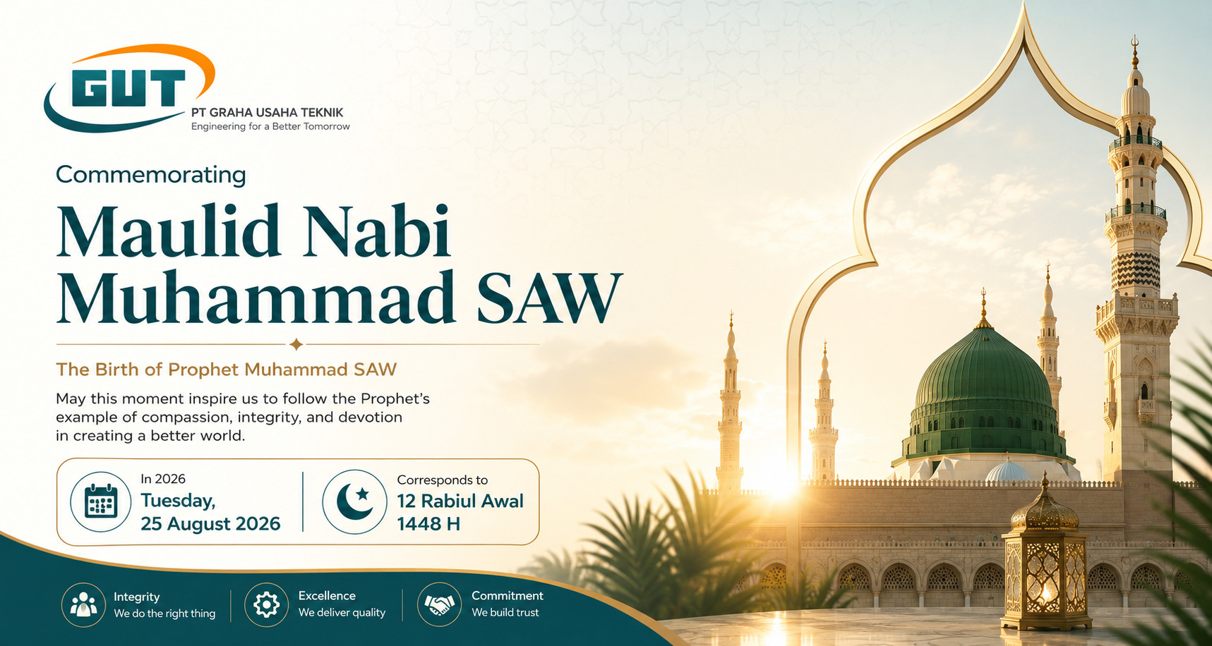 Maulid Nabi Muhammad SAW 2026 PT Graha Usaha Teknik